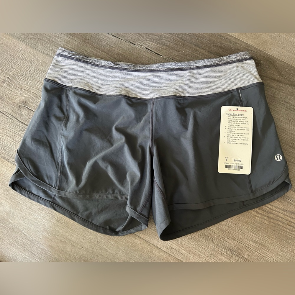 Lululemon Athletica Gray Athletic Turbo Run Shorts Womens Performance